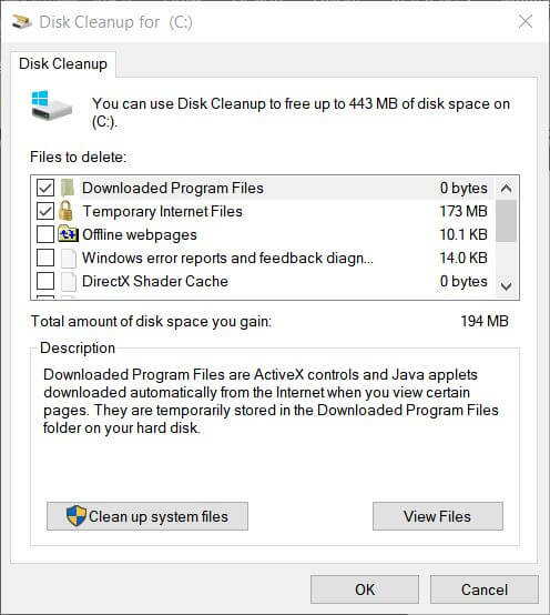 disk clean up 